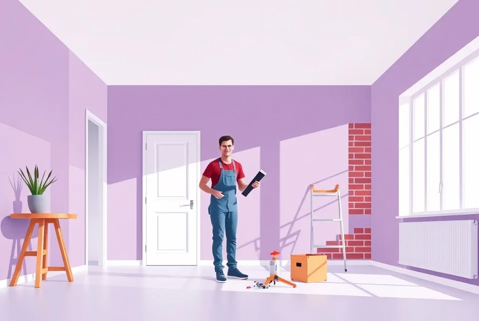 Intérieur rénové après travaux de peinture à Bagneux