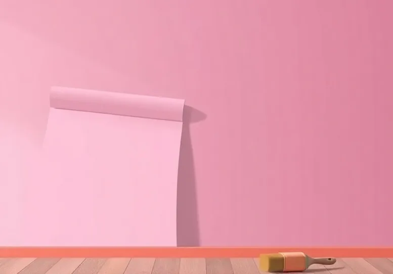 Pose de papier peint, rouleau et brosse à maroufler